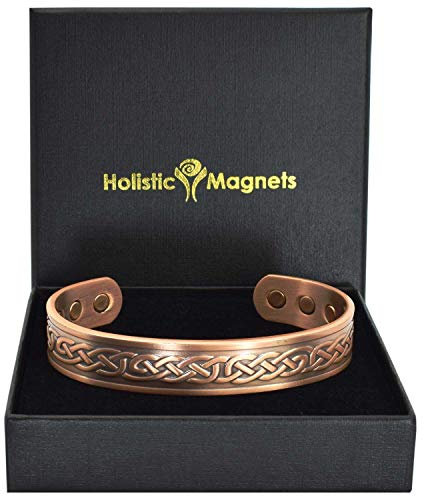 Holistic Magnets® Kupfer Magnetarmband Herren Damen Arthritis Schmerzen Tendinitis Handgelenk Gelenkheilung Armband (CEK)-Ewigkeit Keltisch Knoten (L: Handgelenk 19,5-22,5cm)