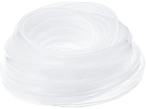 PATIKIL Silicone Tubo Manicotto, 2pz Piatto Flessibile IP67 Impermeabile Protezione Copertura Raccordo 5050/5630/5730 10mm Largo LED Striscia, Trasparente