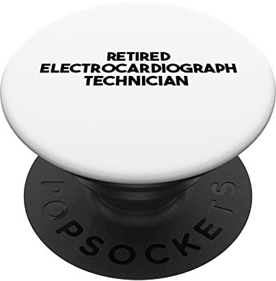 Technicien électrocardiographe à la retraite PopSockets PopGrip Interchangeable