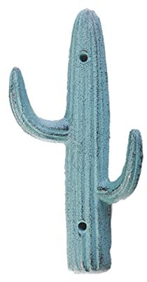 Crochets muraux, cintres muraux, porte-manteau, patère, crochets de porte, crochets de cactus en fonte 2 en 1 cintre mural en métal robuste vert/marron manteau/clé/sac/serviette décoration d'intérieur