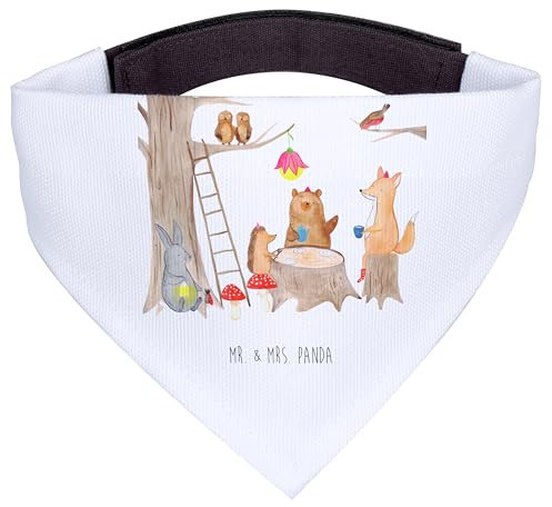 Mr. & Mrs. Panda Hundehalstuch M Waldtiere Picknick - Geschenk, Mittel, Tuch, Hase, Mittelgroße Hunde, Maus, Halstuch, Wald, Lustige Sprüche, Eichhörnchen, Fuchs
