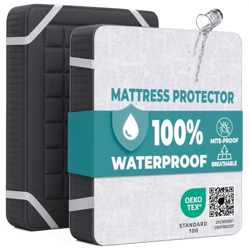 Matratzenschoner 120x190 cm wasserdichte Matratzenauflage aus Baumwolle Nässeschutz Inkontinenzunterlage Matratzenbezüg Atmungsaktive Anti-Allergie und Anti Milben für Bett und Matratze Waschbar