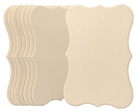 Paquete de 8 placas de madera MDF en blanco, 12 x 8 x 0.25 pulgadas, sin terminar biselado con para grabar, quemar, pintar manualidades