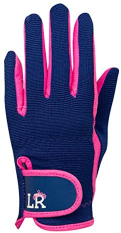 Little Rider - Guantes de Montar Stacy para Niños/Niñas (XL) (Marino, Rosa)