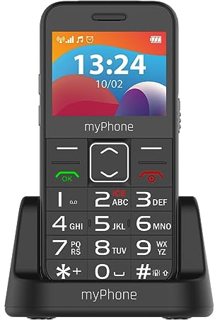 myPhone Halo 3 LTE Seniorenhandy mit Ladestation, 4G, SOS-Taste, große Tasten, gut lesbares Display und einfache Bedienung