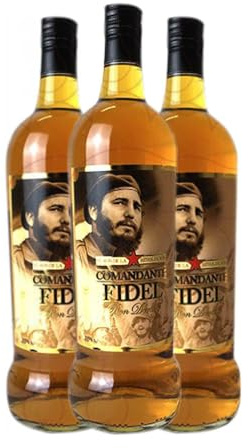 Ron Abanescu Comandante Fidel Dorado Botella Misil 1 L (Caja de 3 Botella Misil de 1 L)