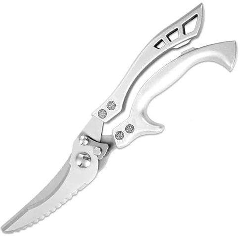 Kitchen Scissors, Kitchen Powerful Chicken Bone Scissors Chicken Duck Fish Cutter Shears Stainless Steel Scissors Scale Clean Cook Scissors