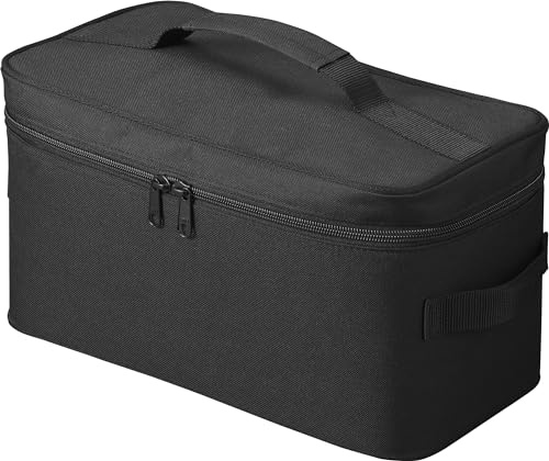 YAMAZAKI 1849 TOWER Aufbewahrungstasche mit Trennwänden, schwarz, Polyester/Polyethylen/Ölpropylen, minimalistisch, 33 x 16 x 18 cm