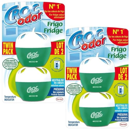 Fridge Deodoriser Croc Odor 2 x 2 pack | 4 x 33g Fridge Odour eliminator