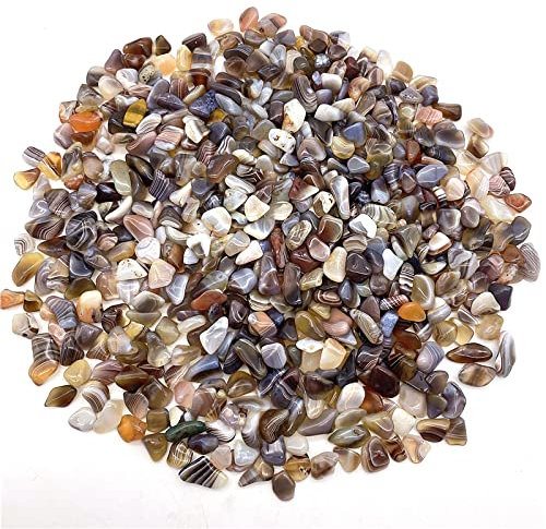 UYCUODLUY Pierre d'agate Grise Naturelle, 50g, Gravier de Cristal, décoration de Maison for Aquarium, Pierres Naturelles