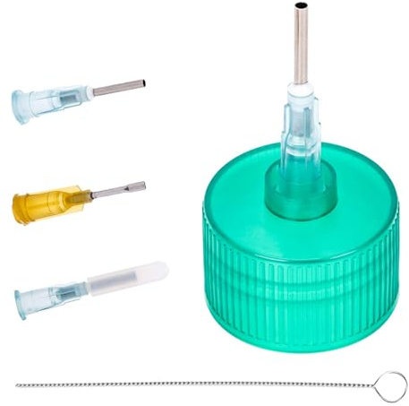 NQEUEPN 37pcs Precision Applicator Caps, Applicator Caps for Acrylic Paint Precision Applicator Bottle Caps Precision Glue Tip Needle Bottle Caps for Bottle Neck Size 24-410 Car Freshie Supplie