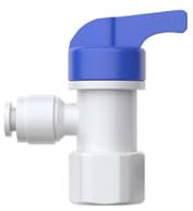 tooloflife 1/4 Tank Ball Valve, Quick Connect Ball Valve: Water Purifier Tube Fittings for RO Reverse Osmosis System, Quick Connector for Pure Water Filter Systems