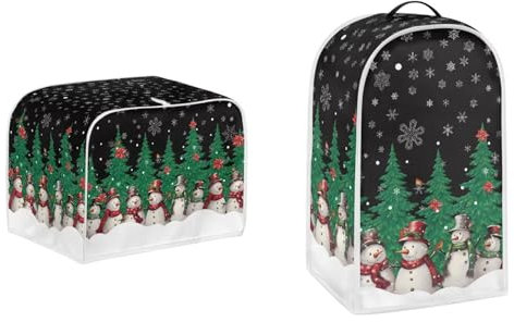 Copertura per tostapane vintage a 2 fette di girasoli, set da 2 pezzi di copertura per piccoli elettrodomestici, sacchetto antipolvere con manico, frullatore lavabile, copertura protettiva per