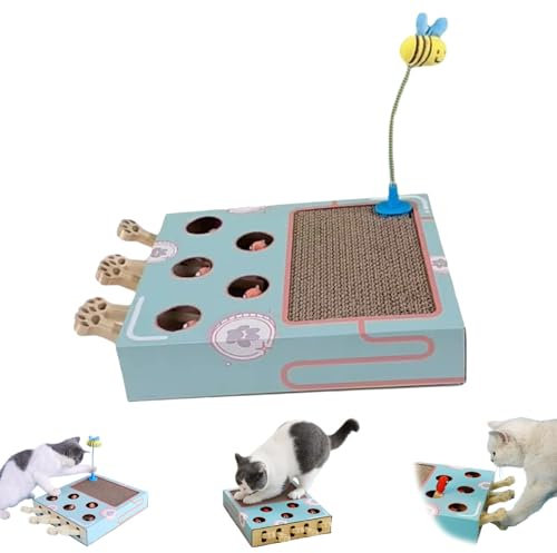 Miaofairy Katzenspielzeug, Whack a Mole Katze, Whack-a-Mole 3-in-1 Cat Scratcher and Toy (Miaofairy Katzenspielzeug + Spielzeug)