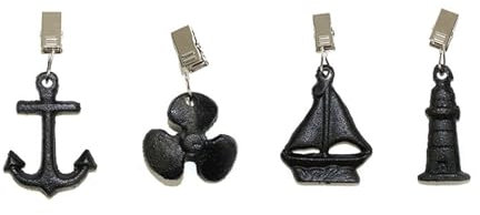 Swtgaah Tischanhänger Passender Tischdeckenanhänger Tischständer Regaldekoration Picknicktischdeckenanhänger 19 * 8.5 * 2.5cm Eignet Sich für Familienfeiern Campinghochzeiten Gartenpicknicks (Anker)