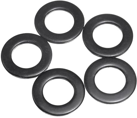 sourcing map 5 Stück M20 Edelstahl-Unterlegscheiben, 21 mm ID x 37 mm Außendurchmesser x 3 mm Dicke, schwarz verzinkte Metall-Unterlegscheiben für Schrauben und Bolzen