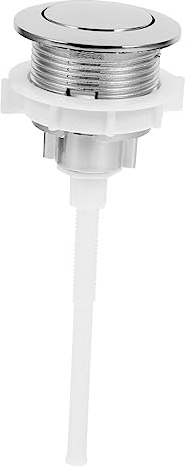 DOITOOL Botón Pulsador para Inodoro de Reemplazo Diseño Simple y Superficie Lisa, Material Abs Resistente y Seguro, Compatible Tanque de Agua Redondo de Tamaño Medio para Baño