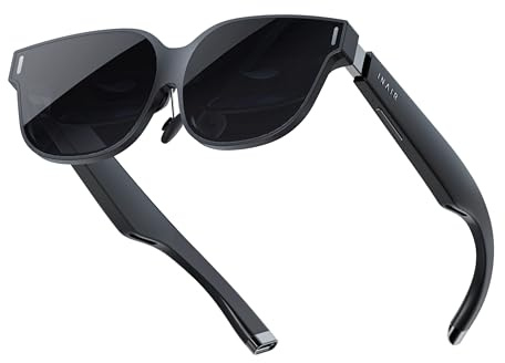 INAIR 2 gafas PRO AR | Imagen y video 2D a 3D | Interruptor de realidad/virtual | Multipantalla | Pantalla de 135 pulgadas 120Hz para trabajo y entretenimiento | Compatible con iPhone 15/16, Android