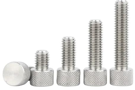 DLNTXFDG M2-M8 Rändelschraube aus Edelstahl 304(M6x8mm-5pcs)