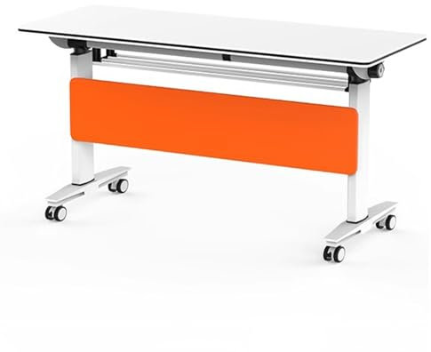 Baodiale Juego de Mesa de Conferencia Plegable - Mesa de reuniones móvil con Ruedas para Oficina, hogar y Aula - Diseño Plegable Que Ahorra Espacio