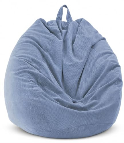 Highdi Sitzsack für Erwachsene, Dunkelblau Sitzsack Outdoor (Keine Füllung), Abnehmbarer Sitzsäcke, Für den Innen- oder Außenbereich Lazy Gaming Bean Bag Chair(85 x 110 cm)