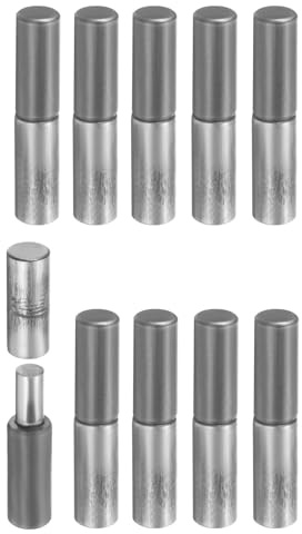 sourcing map Lot de 10 charnières à barillet soudables, 5,1 x 0,95 cm, en acier au carbone, très résistantes et détachables, pour portail en métal, porte battante, rampe de remorque