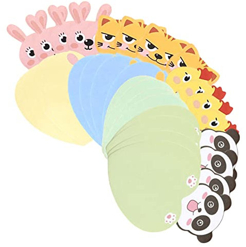Gadpiparty 16 Stück Herzförmige Tier Memo Sticker Selbstklebende Notizzettel für Schule Büro und Praktische und Lustige Kawaii Haftnotizen für Kreative Organisation