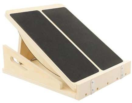 Balance Board und Schrägbrett aus Holz, Balanceboard für Erwachsene, 2-In-1 Wackelbrett Balance Board, Gleichgewichtstrainer für Wohnungen, Fitnessstudio