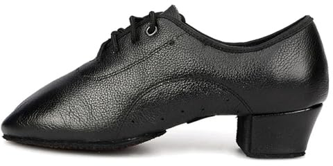 Herr latin dansskor äkta läder män latin dansskor balsal tango man för pojkar skor dans sneakers jazz, Inomhus päls sula, 41 EU