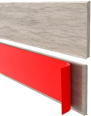 Quest Plinthe Adhésive - Plinthe de finition Murale PVC PREMIUM - rouleau de 10 m, hauteur 100 mm, épaisseur 6,5 mm - Imperméable et flexible - pour appartements, bureaux - Chêne clair