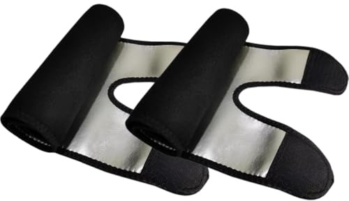 MOBUTOFU Fasce Dimagranti per le Cosce da Donna Ioni D’Argento Fasce Antisudore Leggere per Sauna e Allenamento Maniche Sportive per Bruciare Grasso e Tonificare le Gambe