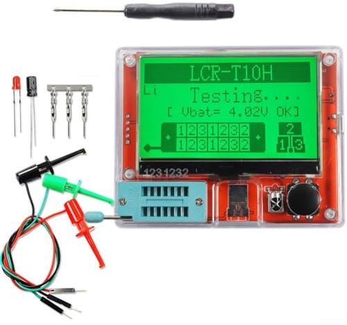 Tester per componenti, LCR-T10H Tester multifunzione per transistor MOS con batteria al litio grande schermo grafico