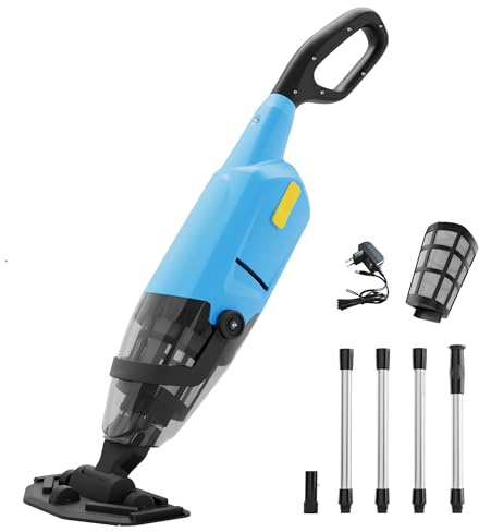 Kabelloser Poolsauger Akku 2-in-1 für Aufstellbecken & Whirlpool – Wiederaufladbarer Handsauger mit Teleskopstange & waschbarem Feinfilter, ideal für Spa, oberirdische Pools & kleinen Pool