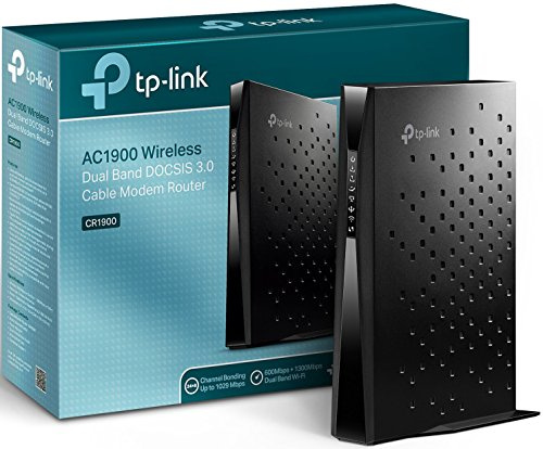 TP-Link AC1900 DOCSIS 3.0 (24x8) High Speed Cable Modem Router | Ideal for Cable Internet Plans 500Mbps and Above | Certified for XFINITY, Spectrum (CR1900)