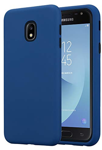 Cadorabo Hülle kompatibel mit Samsung Galaxy J5 2017 Schutzhülle TPU Silikon Case Outdoor Hybrid Design Anti Rutsch Slim Kratzfest Weiche Gummi mit Rundumschutz Case Hülle für Galaxy J5 2017 in Blau