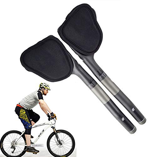 NANANA Fahrradauflagenlenker, Fahrrad Aero Lenker Set Inklusive Montagezubehör Zeitfahren Lenker Aufsatz [Geeignet für 19Mm Dehnbremse]