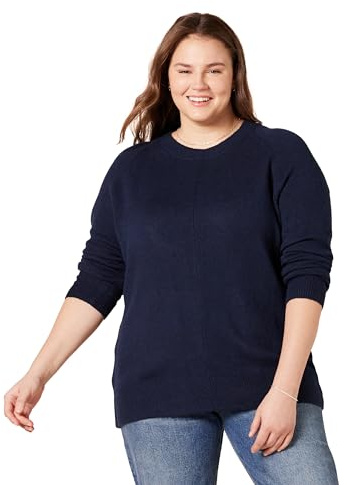 Amazon Essentials Suéter de Manga Larga Suave al Tacto para Mujer, Cuello Redondo y de Corte clásico,