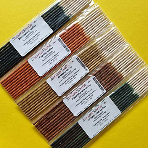 ShrimpTastic Lollies Set / 50 Stück/Paprika Brennnessel Artemia Mücken Blütenpollen