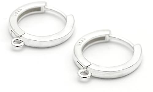 NaturSchatulle Brisuren Klapp-Ohrringe mit Öse 925 Silber 1 Paar Klappbrisuren DIY Ohrhänger Schmuck Selber Basteln Schmuckherstellung