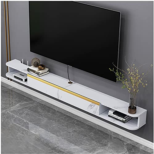 Schwimmender TV Lowboard / TV-Ständer-Schrank,Massivholz-TV-Regal Für Die Wandmontage,Unterhaltungszentrum-Schrankkomponente,Zum Aufbewahren Von DVD-Player-TV-Box-Kabelbox ( Color : A , Size : 140cm )