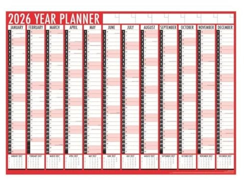 Großer 2024 Jahresplaner – Home Office Planer Kalender Organizer Januar – Dez