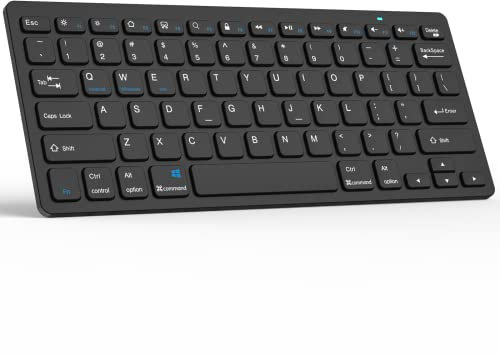 KBCASE Bluetooth Keyboard Ultra-Slim Wireless Keyboards Compatible with iPad,iPad Pro,iPad Air,Tablet Samsung Galaxy, Xiaomi, Huawei, Lenovo,Windows,Android, UK Layout (Including 2 batteries)