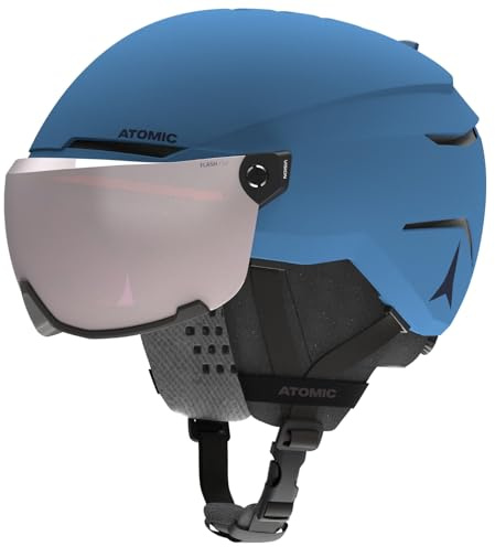 ATOMIC SAVOR VISOR JR Skihelm mit Visier - Für Kinder & Jugendliche - Max. Stoßdämpfung - Active Aircon Belüftung - Brille mit High End-Verspiegelung