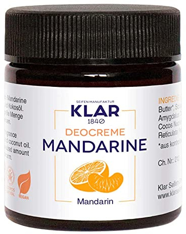 Klar Seifen Deocreme - Mandarine, 30ml (3er Pack)