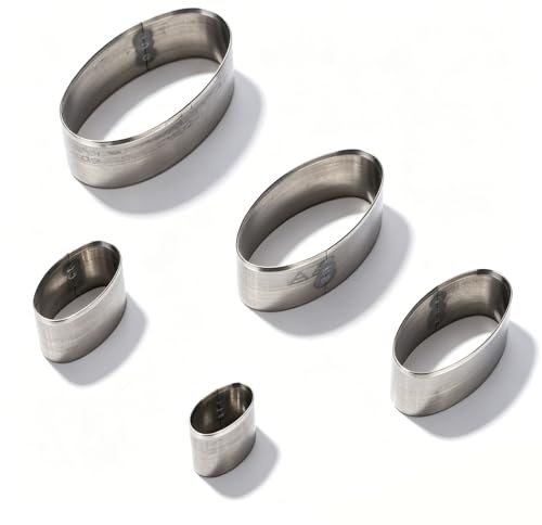 Troqueles de corte de cuero 5 uds, herramienta de perforación de forma ovalada de acero al carbono artesanía de cuero DIY molde de corte de lágrima para artesanías de