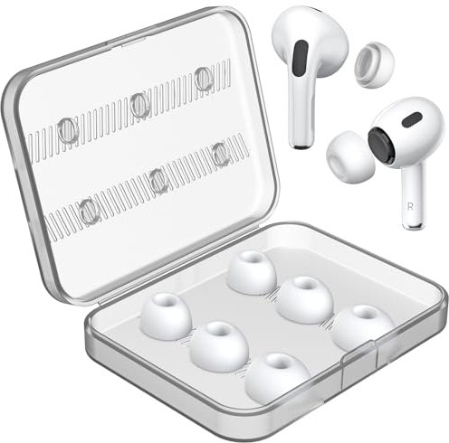 Link Dream Compatible avec Embouts pour Aipods Pro et Aipods Pro 2, Embout Silicone Arpods Pro avec Boîte de Rangement Portable (S/M/L 3Paires)