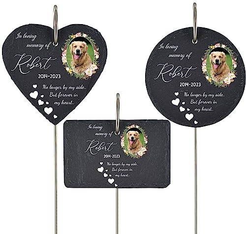Personalisierte Haustier-Gedenksteine mit Namen und Datum, Haustiere, Hund, Katze, benutzerdefinierte gravierter Granit-Grabstein, für drinnen und draußen, Garten, Hinterhof, Grabstein, Verlust der