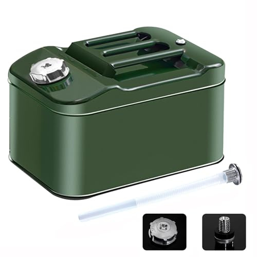 10L 2.5 Gallon Metal Water Can with Flexible Spout Water Container Water Can for Garden Equipment,Travel and Camping