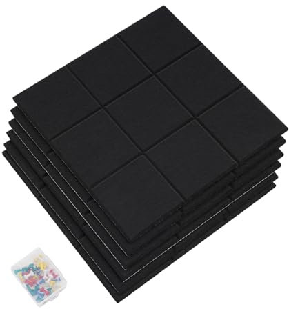 Notiztafel aus Filz, 6 Stück Selbstklebende Platz Korkplatte 30x30cm Filzboard Memotafeln Memo Boards Bulletin Board,für Foto Hängen, Bulletin Tafeln Heimdekoration und Büro