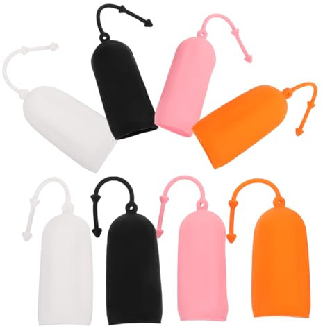 minkissy 8pezzi Coperchi in Silicone Per Bottiglie Da Viaggio Coperture Anti-perdite Per Contenitori Da Viaggio Manicotti Elastici Per Bottiglie Di Diverse Dimensioni Pratici e Sicuri